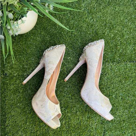 Badgley Mischka Kiara Brocade
Heels - Bridal Heels size 8.5 like new - Picture 5 of 13
